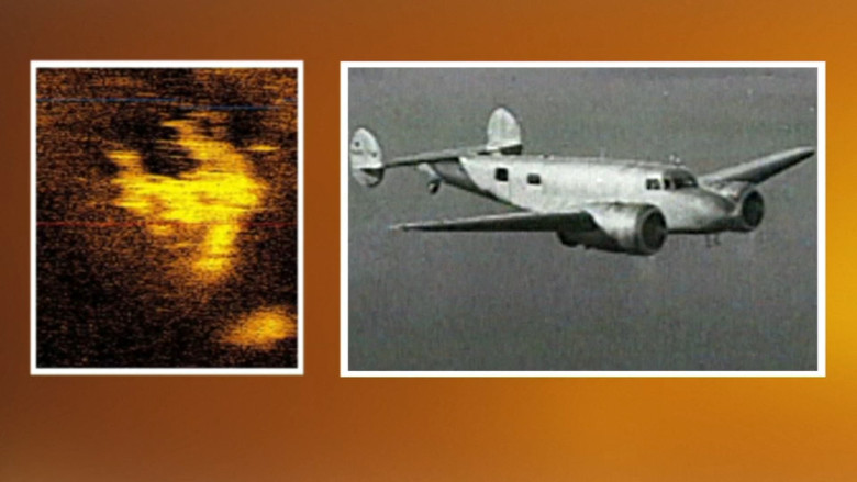 Una imagen de sonar muestra lo que parece un objeto con forma de avión