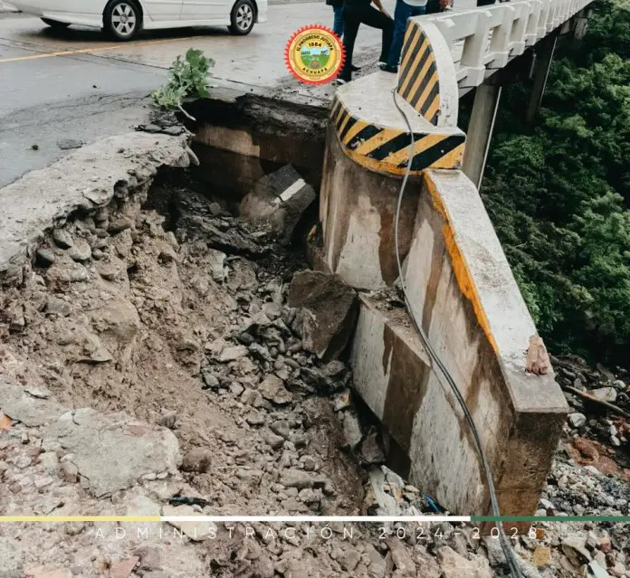 El domingo 23 de junio, la Municipalidad de El Progreso, Jutiapa, compartió imágenes del inicio del hundimiento en la zona afectada.