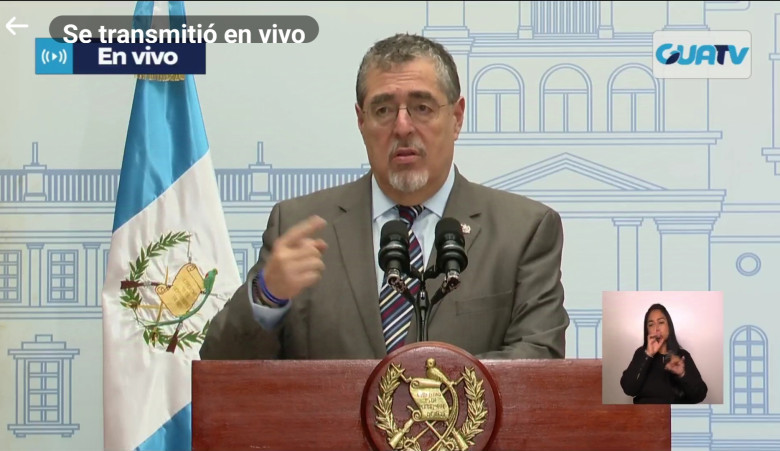 Captura de pantalla Gobierno de Guatemala
