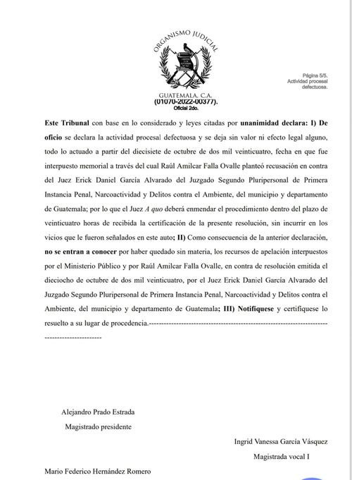 Con esta decisión, Zamora podría volver a prisión, aunque su defensa ya presentó un amparo ante la Corte Suprema de Justicia para evitarlo.