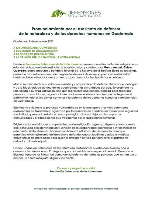 Reacciones institucionales: