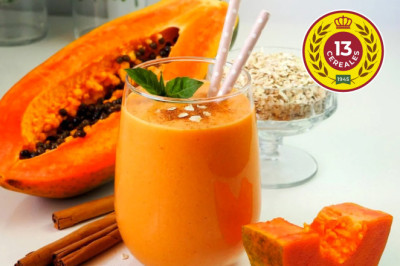 Delicioso y saludable licuado de papaya