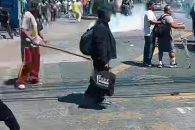 Antimotines empieza desalojo 18 calle, zona 1