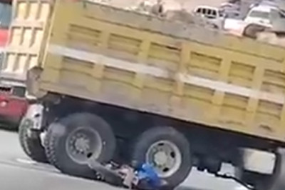 Motorista en estado crítico tras ser aplastado por camión