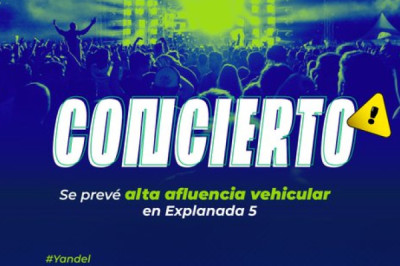 Comuna capitalina activa alerta vial por concierto este viernes y el 30 de mayo
