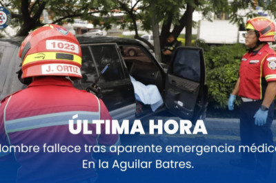 Conductor muere tras posible problema cardíaco y camioneta bloquea carril del Transmetro en zona 11