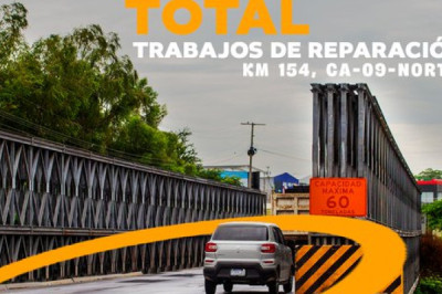 Anuncian cierre total del puente Santiago por trabajos de reparación