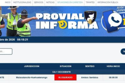 Reportan bloqueo en Malacatancito, Huehuetenango, por protestas relacionadas con el precio de los combustibles